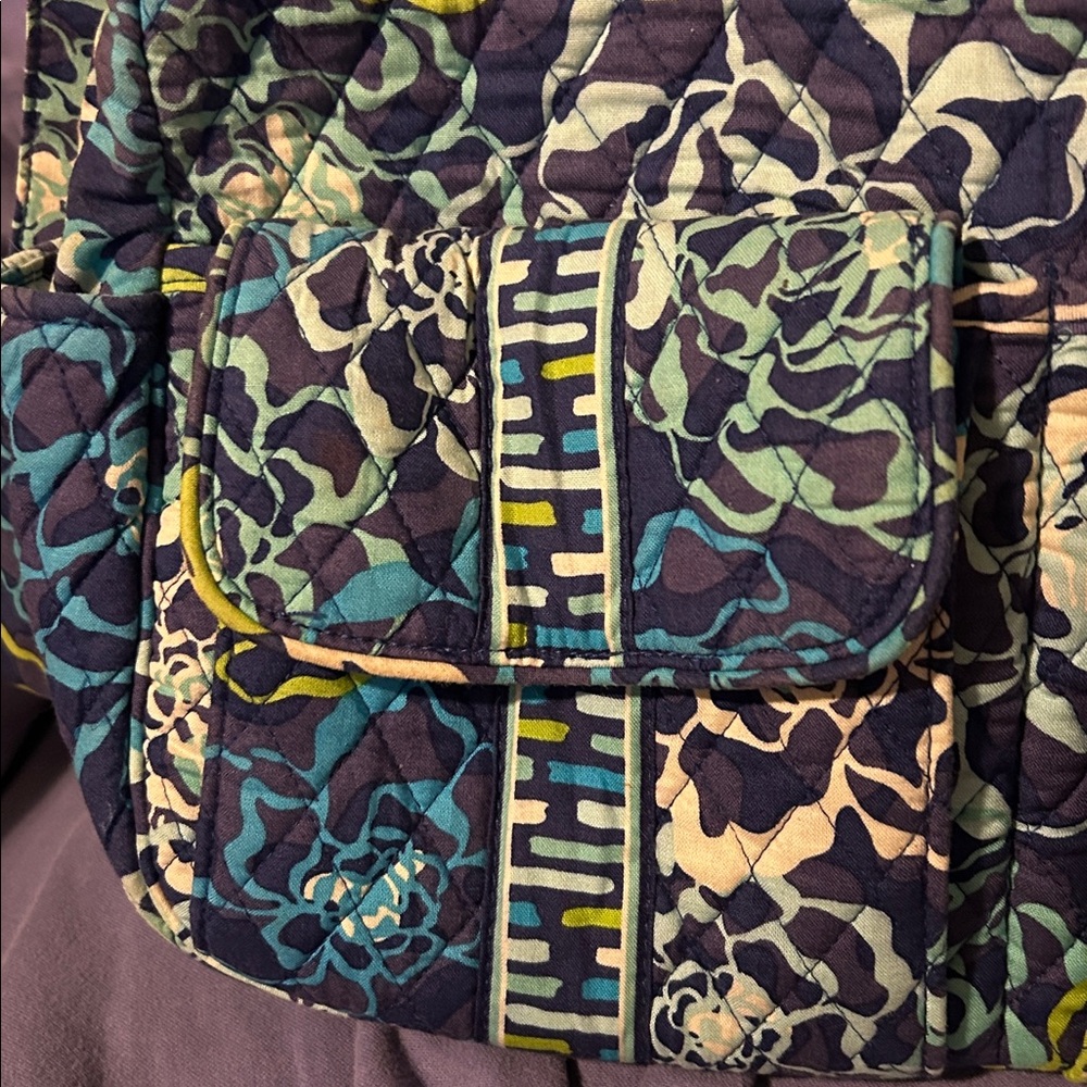 VERA BRADLEY “Katalina Blues” quilted cotton shoulder bag.